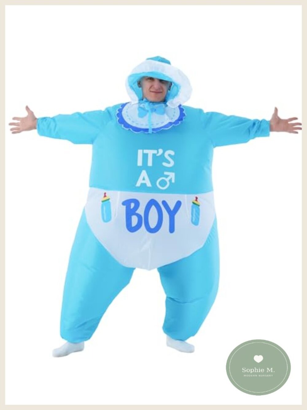 Inflatable Baby Costume for Adults, Blow Up Mascot Suit, Waterproof Halloween